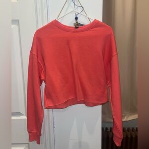 Forever 21 Pink Cropped Boxy Hoodie